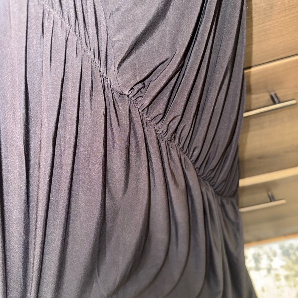 NWT *short sleeve* Naked Wardrobe Black Mock Neck Maxi Dress Size M - Picture 7 of 9